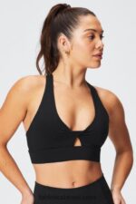 Fabletics preto 420HR1700 sutiã esportivo oasis twist 105 mulheres