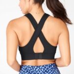 Fabletics preto 420HR1887 sutiã esportivo blare crossback de médio impacto mulheres