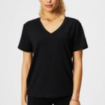 Fabletics preto 420HR1959 camiseta manga curta dry-flex com decote em V mulheres