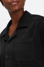 Fabletics preto 420HR2040 ilha terry botão quadrado para cima mulheres - Image 3