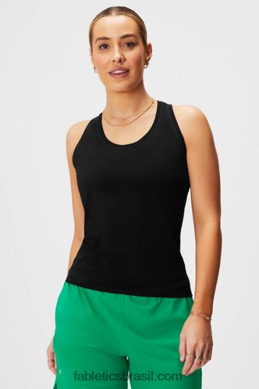 fabletics_preto_420hr2137_tanque_racerback_de_tecnologia_de_penas_mulheres.jpg Fabletics preto 420HR2137 tanque racerback de tecnologia de penas mulheres - Image 1