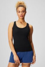 Fabletics preto 420HR2157 Regata 100% algodão mulheres
