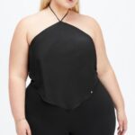 Fabletics preto 420HR2279 cachecol top mulheres