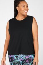 Fabletics preto 420HR2351 tanque muscular de jade mulheres