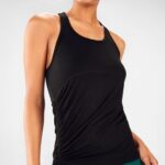 Fabletics preto 420HR2392 tanque cinch curvo cashel mulheres