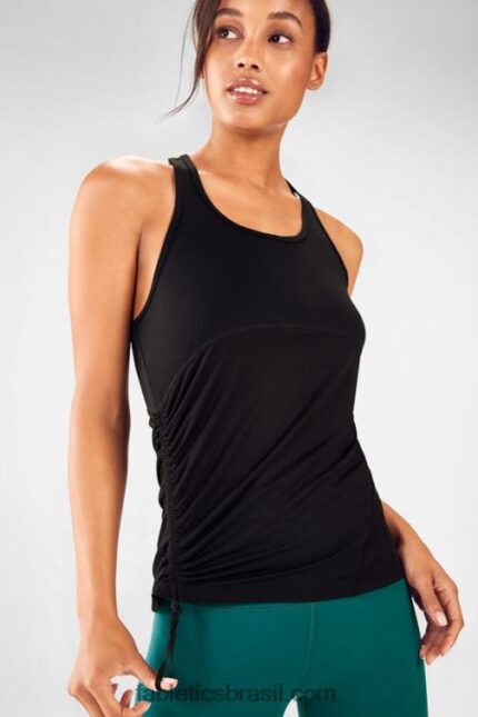 Fabletics preto 420HR2392 tanque cinch curvo cashel mulheres