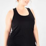 Fabletics preto 420HR2393 tanque cinch curvo cashel mulheres