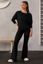Fabletics preto 420HR2425 pulôver de luxo mulheres - Image 3