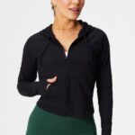 Fabletics preto 420HR2446 moletom com capuz oásis mulheres