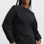 Fabletics preto 420HR2474 moletom eco gola careca mulheres