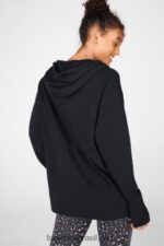 Fabletics preto 420HR2559 moletom oversized leah mulheres - Image 4