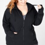 Fabletics preto 420HR2560 moletom oversized leah mulheres