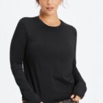Fabletics preto 420HR2616 phoenix lite blusa manga longa mulheres