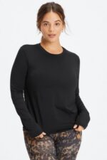 Fabletics preto 420HR2616 phoenix lite blusa manga longa mulheres