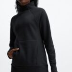 Fabletics preto 420HR2677 túnica decote em funil zaylee mulheres