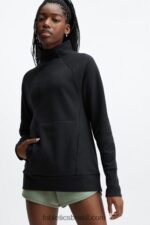 Fabletics preto 420HR2677 túnica decote em funil zaylee mulheres