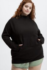 Fabletics preto 420HR2678 túnica decote em funil zaylee mulheres