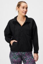 Fabletics preto 420HR2750 jaqueta de trilha de náilon mulheres