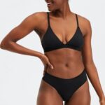 Fabletics preto 420HR2833 cueca clássica de toque fino mulheres