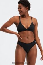Fabletics preto 420HR2833 cueca clássica de toque fino mulheres