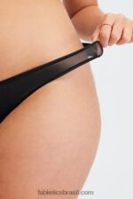 Fabletics preto 420HR2844 tanga de toque fino mulheres - Image 4