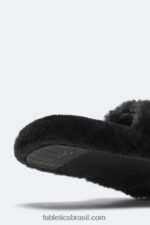 Fabletics preto 420HR2947 chinelo de pele mulheres - Image 4
