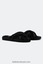 Fabletics preto 420HR2955 chinelo cruzado mulheres