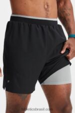 Fabletics preto 420HR3126 o fundamental curto ii (alinhado) 132 homens