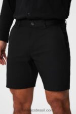 Fabletics preto 420HR3297 o short chino lateral alto homens