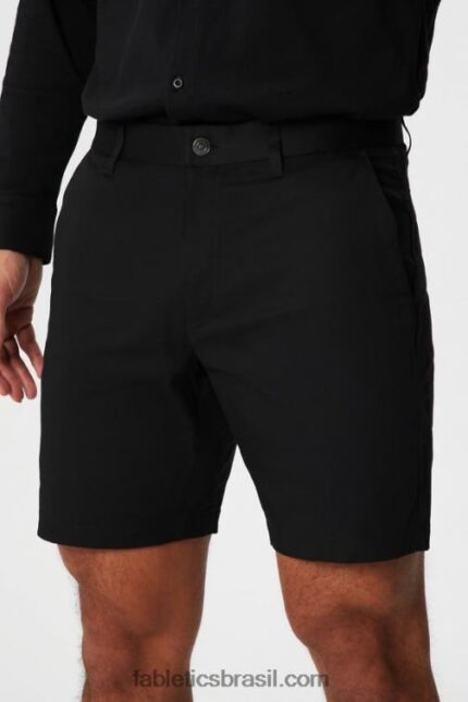 Fabletics preto 420HR3297 o short chino lateral alto homens