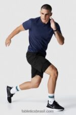 Fabletics preto 420HR3356 a franquia curta (alinhada) homens - Image 2