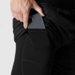 Fabletics preto 420HR3356 a franquia curta (alinhada) homens