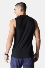 Fabletics preto 420HR3401 a camiseta sem mangas da primeira fila homens - Image 2