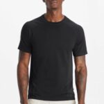 Fabletics preto 420HR3477 o tee do dia de treinamento 178 homens
