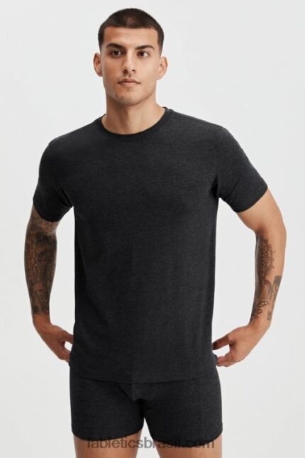 Fabletics preto 420HR3554 a camiseta restoreknit homens