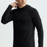Fabletics preto 420HR3622 moletom do dia de treino homens