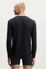 Fabletics preto 420HR3627 o restoreknit henley homens - Image 3