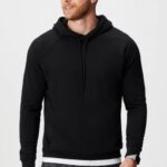 Fabletics preto 420HR3660 o moletom com capuz leve homens