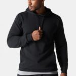 Fabletics preto 420HR3730 o moletom da quadra homens