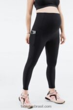Fabletics preto 420HR949 legging gestante cintura alta pureluxe 7/8 mulheres
