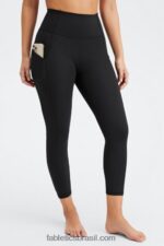 Fabletics preto 420HR957 capri cintura alta oasis pureluxe mulheres - Image 2
