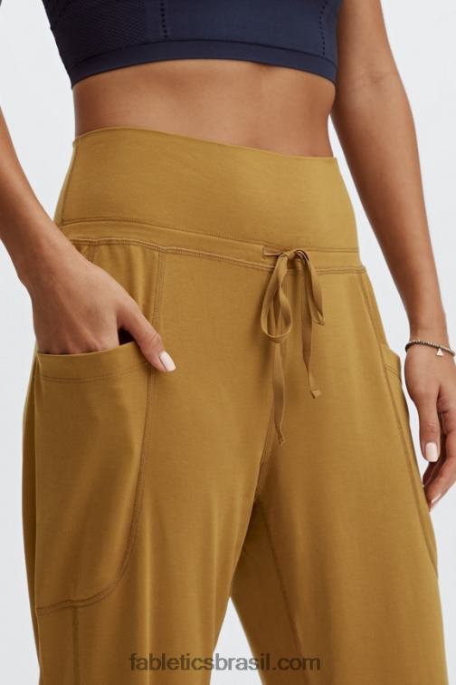 Fabletics preto/branco clássico 420HR154 calça de cordão de malha elegante mulheres - Image 2
