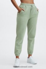 Fabletics preto/branco clássico 420HR166 calça de moletom clássica mulheres