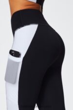 Fabletics preto/branco clássico 420HR743 legging cintura alta powerhold on-the-go 40 mulheres - Image 4
