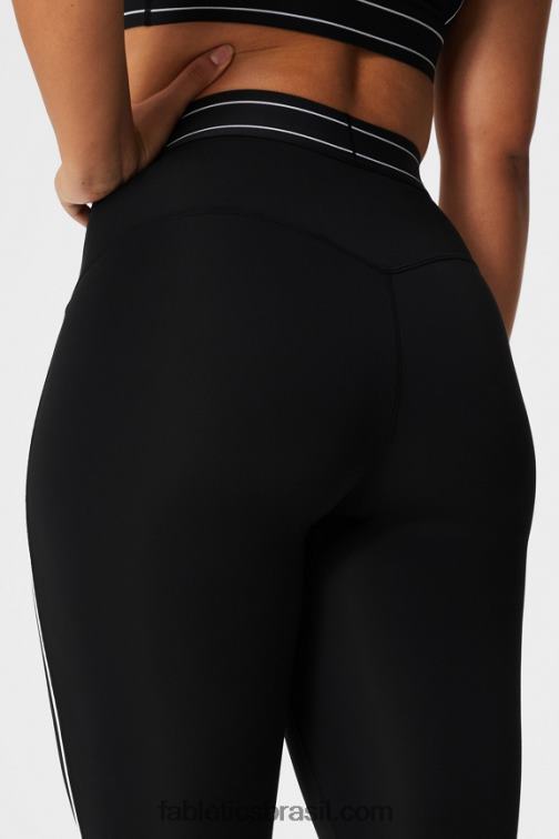Fabletics preto/branco clássico 420HR875 legging cintura alta pureluxe ultra 7/8 64 mulheres - Image 3