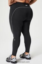 Fabletics preto/branco clássico 420HR998 legging cintura alta motion365+ mulheres