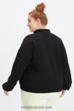 Fabletics preto/estanho 420HR2500 moletom de lã 1/2 zíper forever mulheres - Image 2