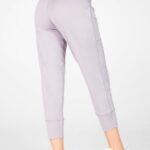 Fabletics preto/fumado 420HR156 calça de cordão de malha elegante mulheres