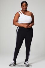 Fabletics preto/nuvem de chuva 420HR48 Motion365+ Calça com listras torcidas mulheres - Image 4