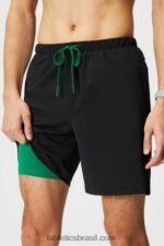 Fabletics preto/verde grama 420HR3181 aquele curto (alinhado) 141 homens